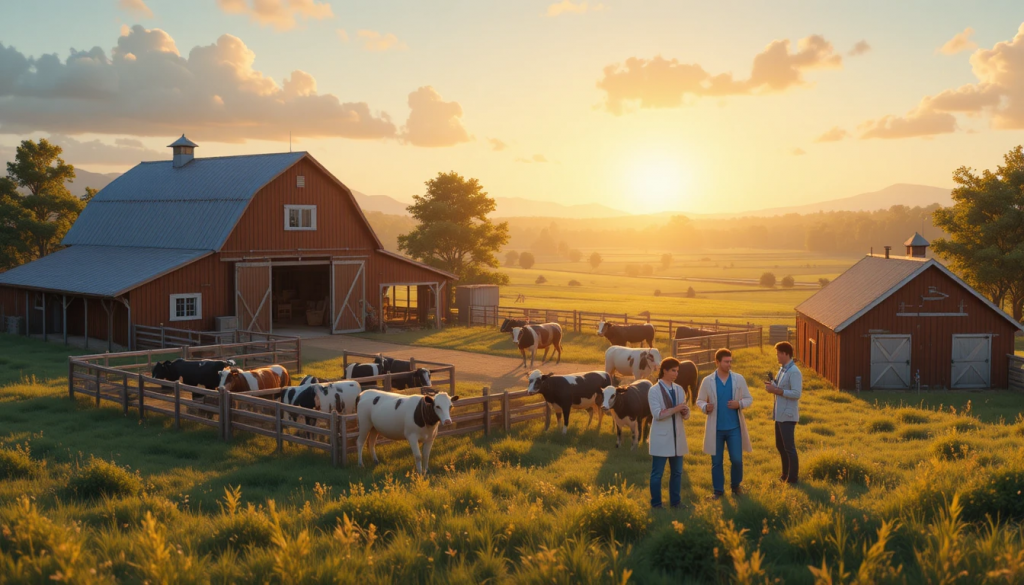 AI-driven animal health monitoring system on a farm