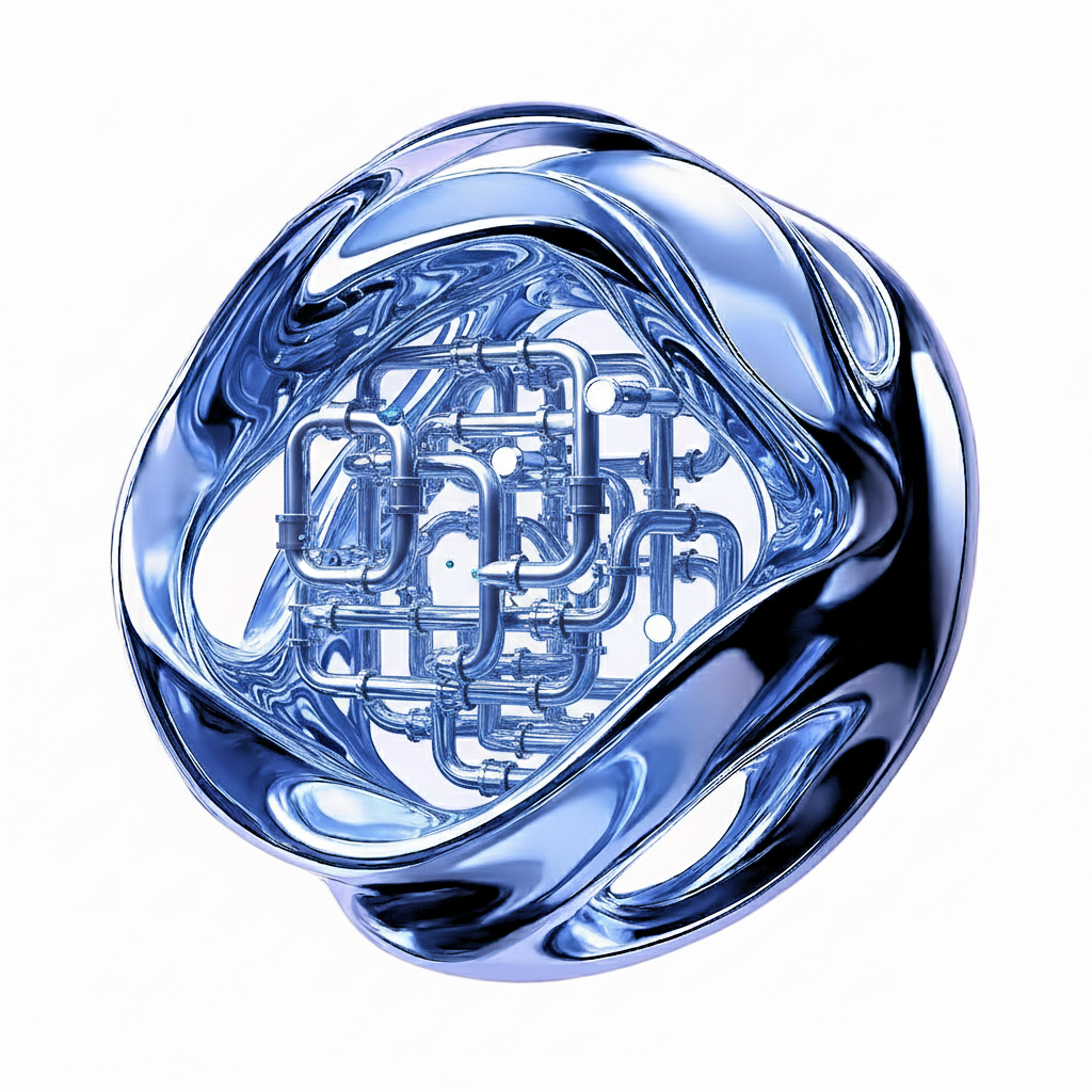 Abstract visualization of AI system architecture